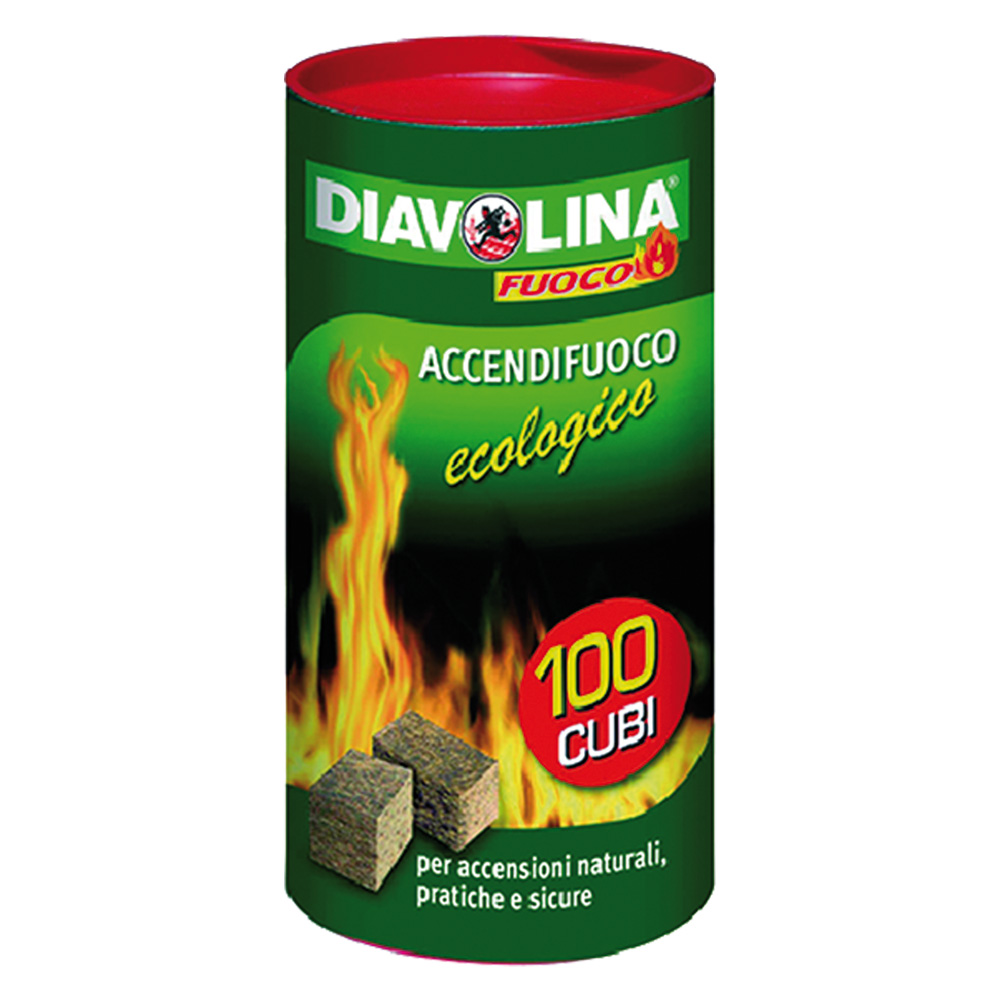 Diavolina ‘accendifuoco ecologica’ 100 cubi – art. 15317 Diavolina