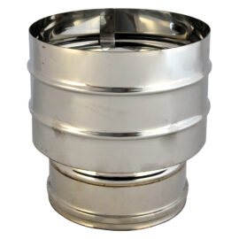 Fumaiolo a cappello doppia parete antivento ø 25/30 cm Kasart