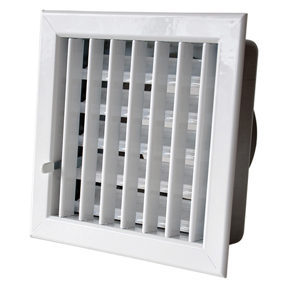 Griglia aerazione ad incasso per camini cm 14 x 13 foro 11,1 x  11,1 – Ø 8 La ventilazione