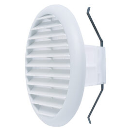Griglia aerazione con molla reclinabile 90° ø 14,5 cm - foro 8 > 12,5 bianca Senza marca