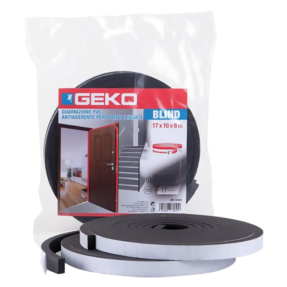 Parafreddo in pvc per porte blindate ‘blind’ mm 17 x 10 – mt. 8 antracite Geko