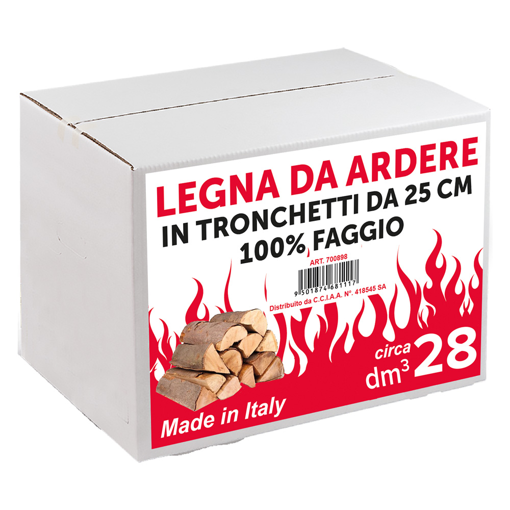Legna di faggio da ardere 28 decimetri cubi – in scatola Kasart