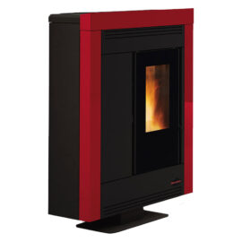 Stufa a pellet 'souvenir steel evo' 10,2 kw - colore bordeaux Extraflame nordica