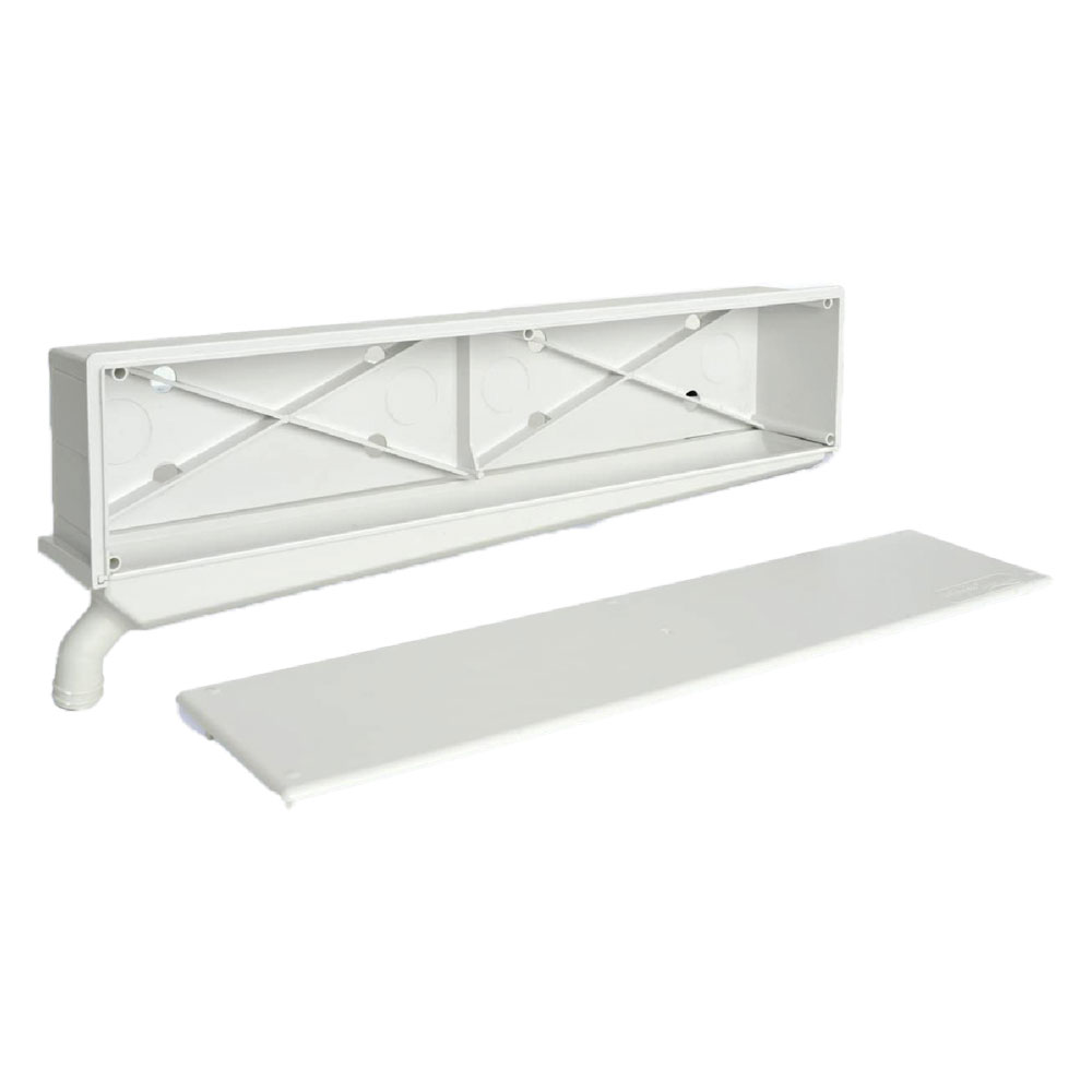Cassetta scarico condensa ‘starbox’ cm 45 x 7 x 10,2 (lxpxh) La ventilazione