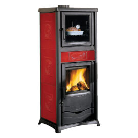 Termostufa a legna 'termorossella plus forno dsa 4.0' 11,1 kw - colore bordeaux Nordica extraflame