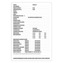 Cartello concessione edilizia cm 60 x 80 Senza marca