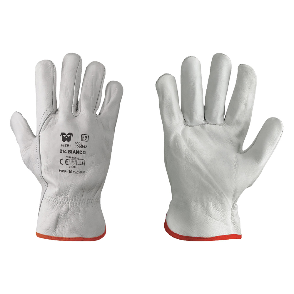 Guanti pelle fiore bovino art.214 tg. 7 (s) Neri