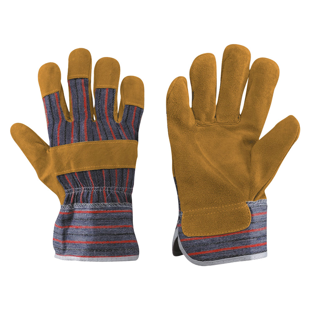 Guanti palmo crosta dorso tela art.’88cbs’ tg. 10 Neri