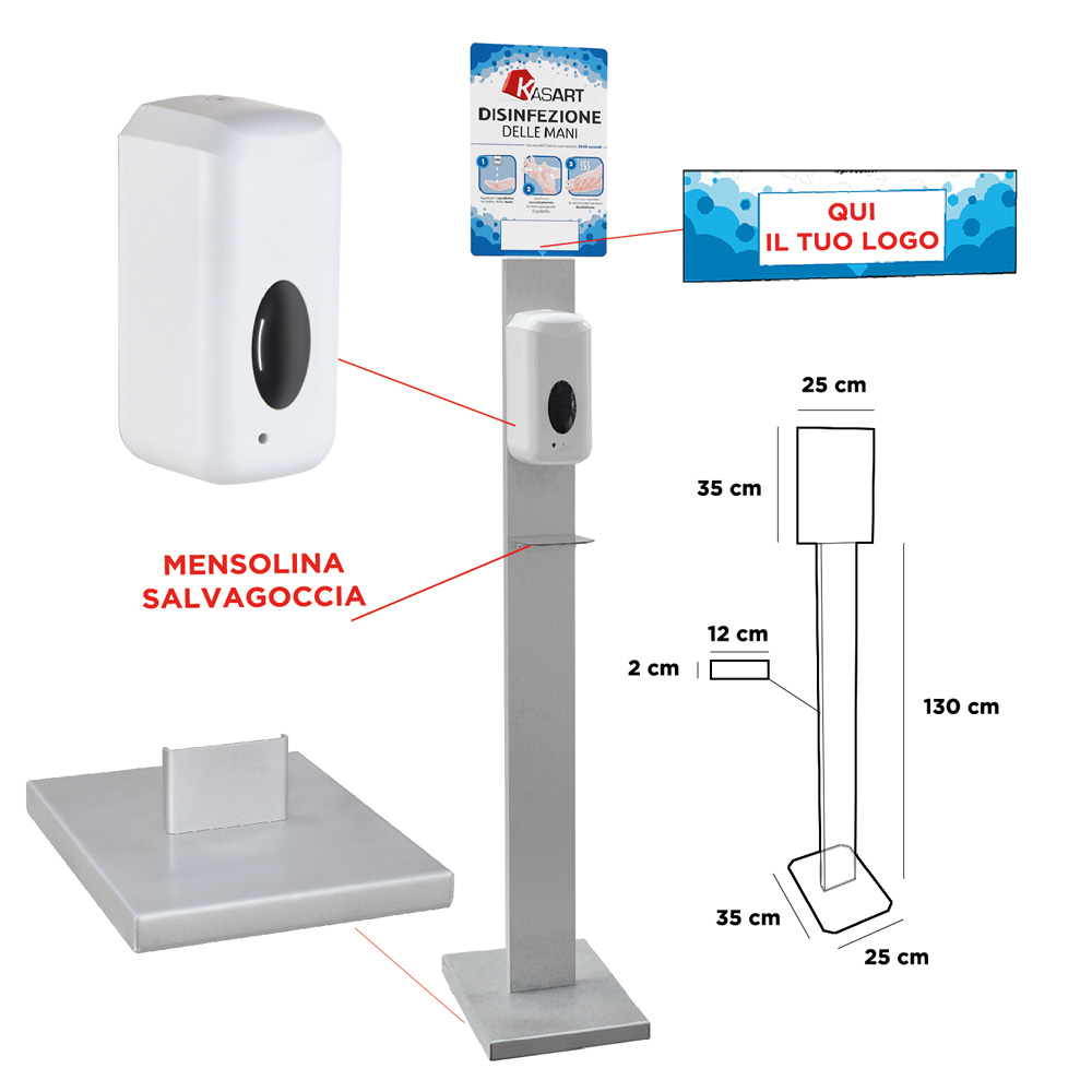 Piantana con dispenser automatico dispenser 1000 ml Kasart