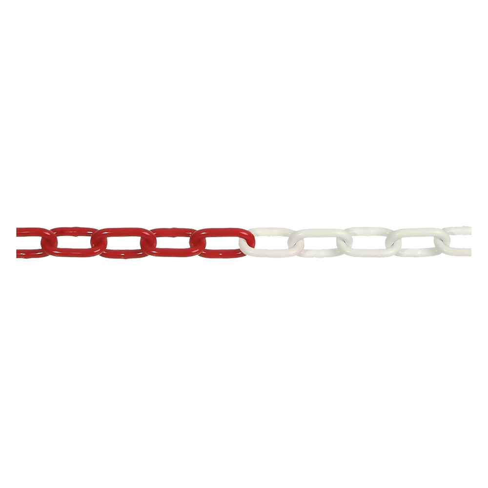 Catena segnaletica acciaio bicolore bobina mt 30 bianco/rosso Uniko