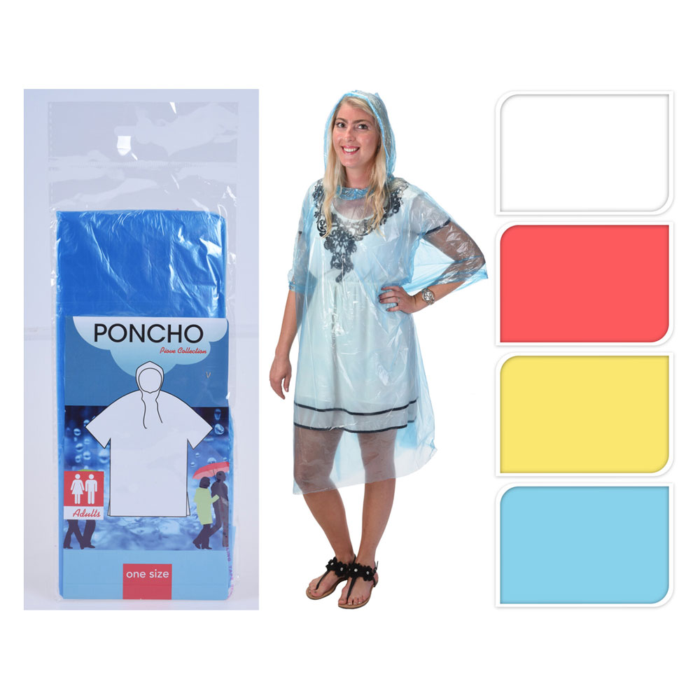 Impermeabile tascabile monouso ‘poncho’ taglia unica Senza marca