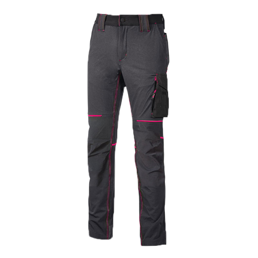 Pantalone da lavoro ‘world lady’ l – colore grey fucsia Upower