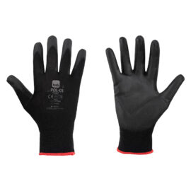 Guanti poliestere/poliuretano 'special hob pol-01' tg. 8 - colore nero Neri