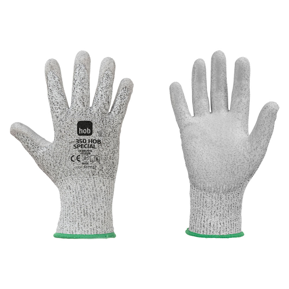 Guanti poliestere/polietilene ‘350 hob special’ tg. 10 – colore grigio Neri