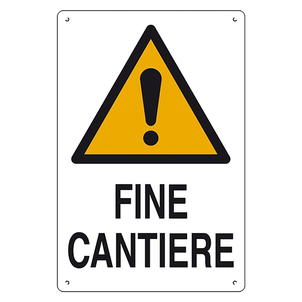 Cartello ‘fine cantiere’ cm 60 x 40 Eurosignals