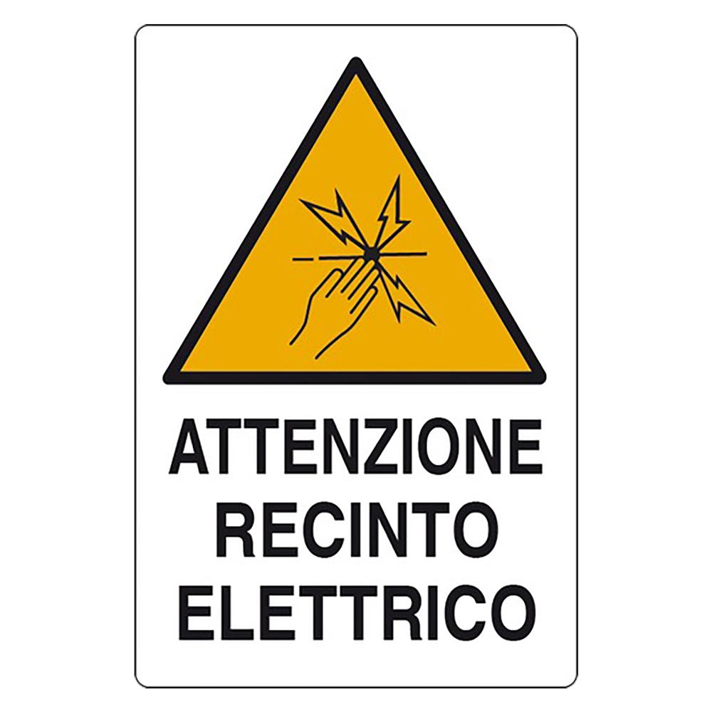 Cartello ‘attenzione recinto elettrico’ cm 20 x 30 Eurosignals