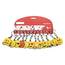 Portachiavi 'emoji' cf. 12 pezzi (soggetti misti) - art. avk7241 Silca