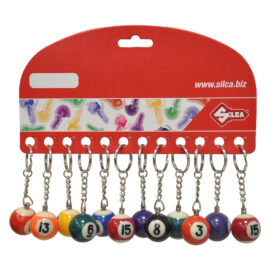 Portachiavi 'palla biliardo' cf. 12 pezzi Silca