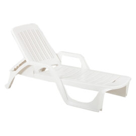 Lettino in polipropilene 'zanzibar' bianco Bica