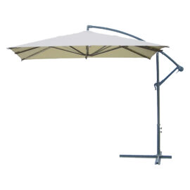 Ombrellone quadro da giardino decentrato a braccio mt 3 x 3 - colore ecru' Lif