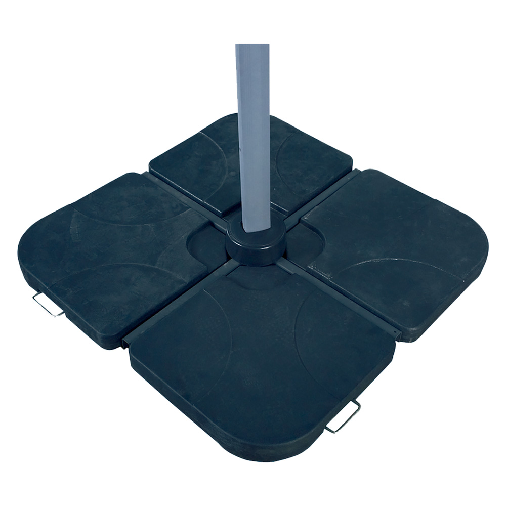 Base per ombrellone plastica 49 x  49h 7,5 cm (x 4 pezzi) Senza marca