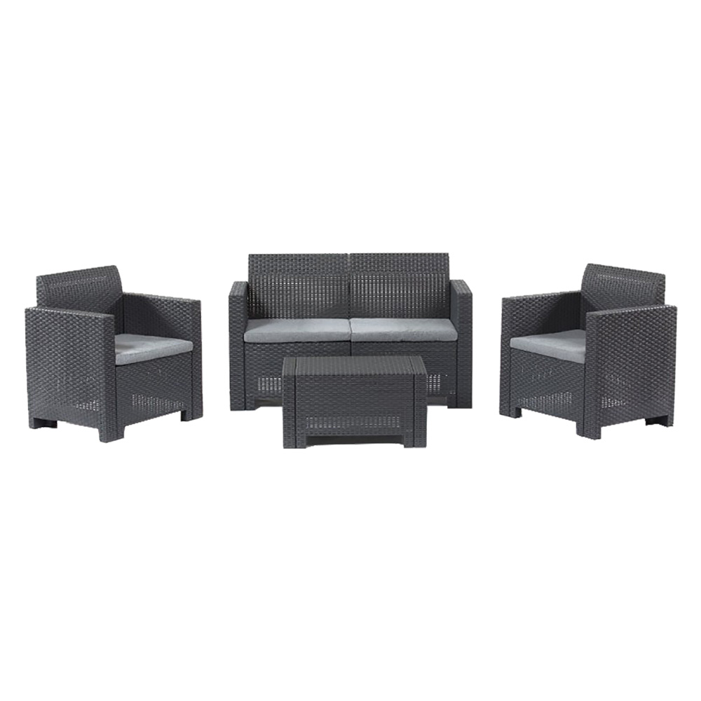 Set da giardino polipropilene ‘nebraska ii’ antracite Bica