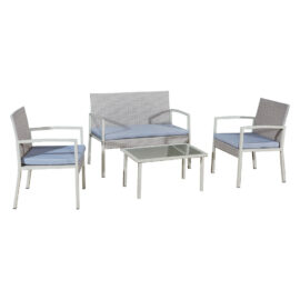 Set giardino in polyrattan 'eurialo' eurialo - colore grigio Senza marca