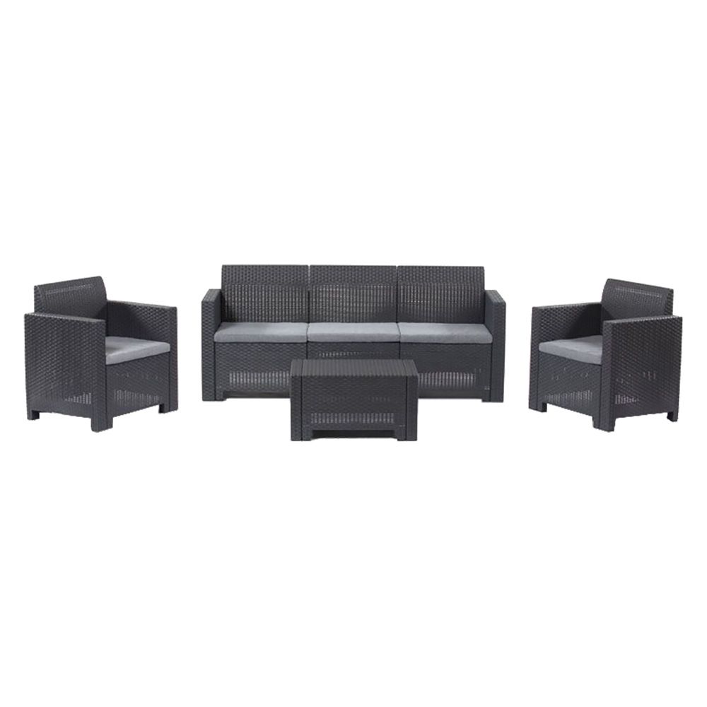 Set da giardino polipropilene ‘nebraska iii’ antracite Bica