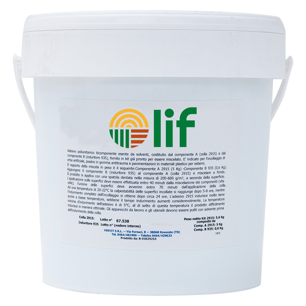 Collante per prato sintetico kg. 5 + catalizzatore gr. 600 Lif