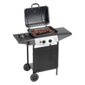 Barbecue a gas 'double cooking system' a roccia lavica art. 4939 Ompagrill