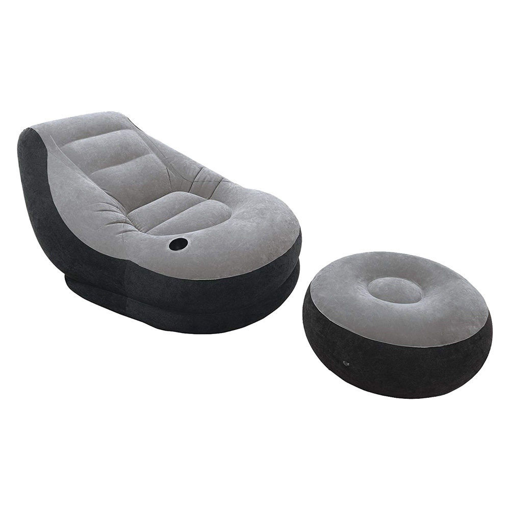 Poltroncina airbed ‘lounge’ con pouff cm 99 x 130 x 76 Intex