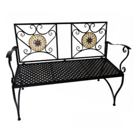 Panchina decoro mosaico 'esmeralda' cm 116 x 56 x h.90 Lif