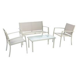 Set giardino in acciaio 'scarlino' colore tortora Lif