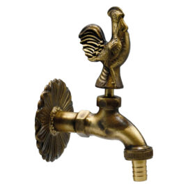 Rubinetto ornamentale 'galletto' 1/2 con maniglia e rosone Lif