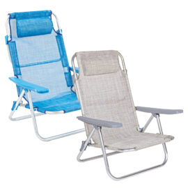 Spiaggina con braccioli 'gabicce' telo grigio Lif