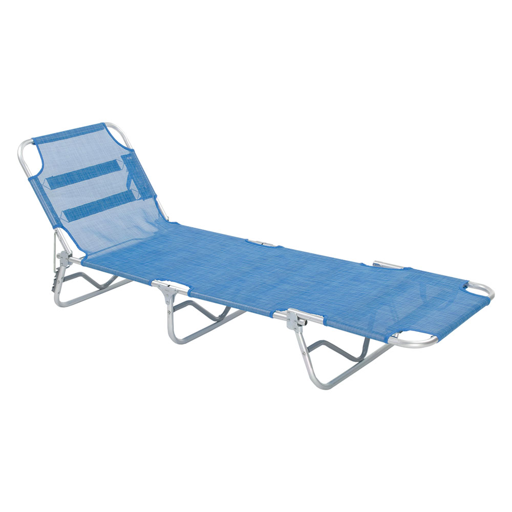 Lettino spiaggia senza parasole ‘sabaudia’ cm 188 x 58 x h 27 – telo blu Lif