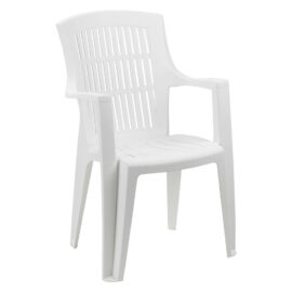 Sedia in polipropilene 'arpa' bianca Ipaeprogarden