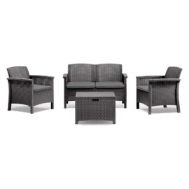 Set da giardino polipropilene 'venezia ii' marrone Bica