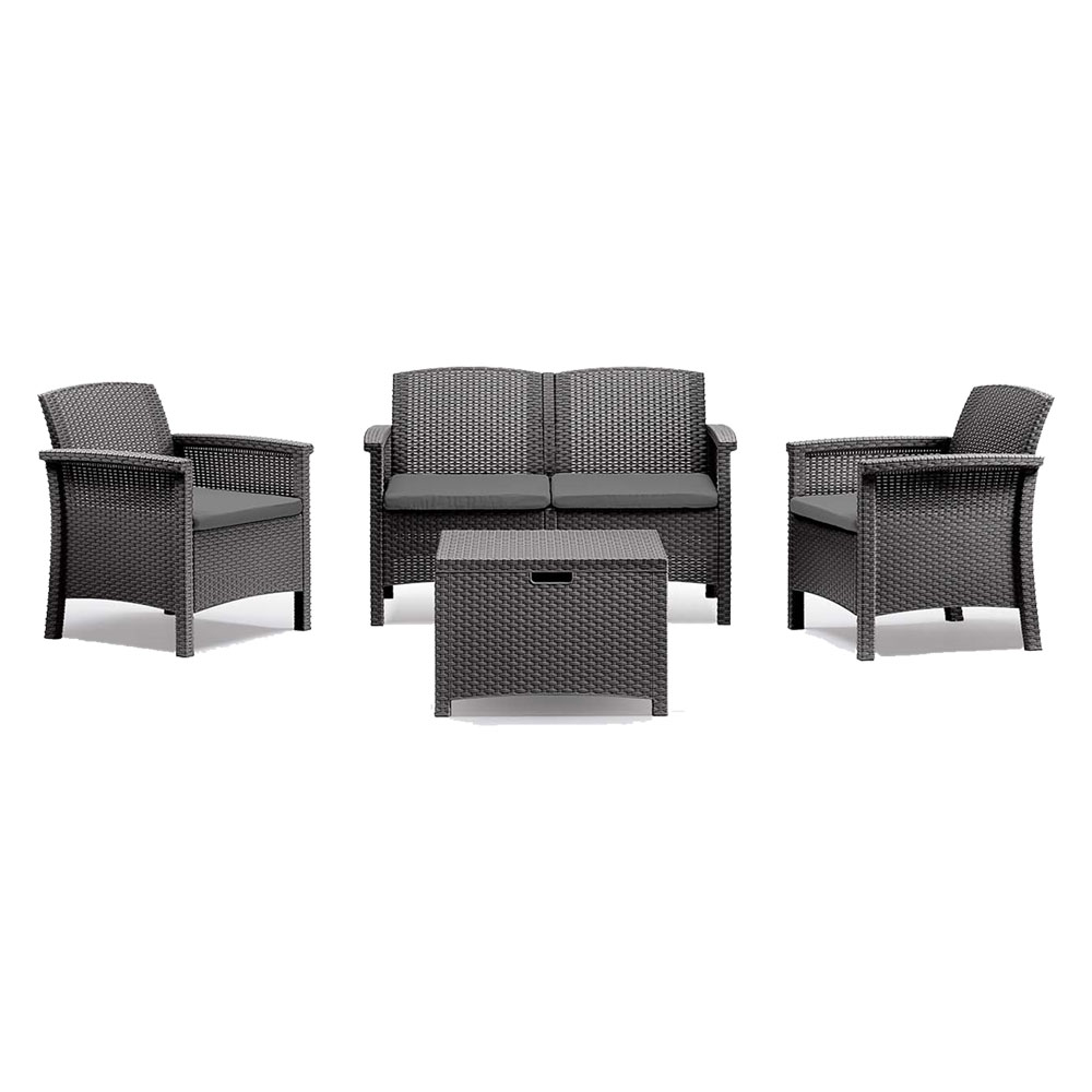 Set da giardino polipropilene ‘venezia ii’ antracite Bica