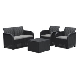 Set da giardino polipropilene 'rosalie lounge' colore bianco Keter