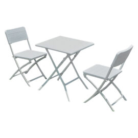 Set giardino in polietilene alta densita 'oliena' colore bianco Lif