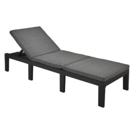 Lettino in polipropilene 'haiti' antracite Ipaeprogarden