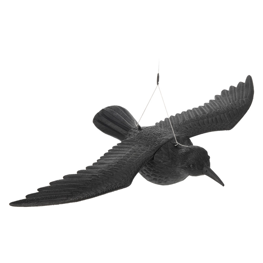 Statuetta scaccia volatili a forma animale corvo in piedi – cm 35 x 19 x 13 Senza marca