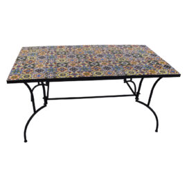 Tavolo decoro mosaico 'flower i' cm 150 x 80 x h.73 Senza marca