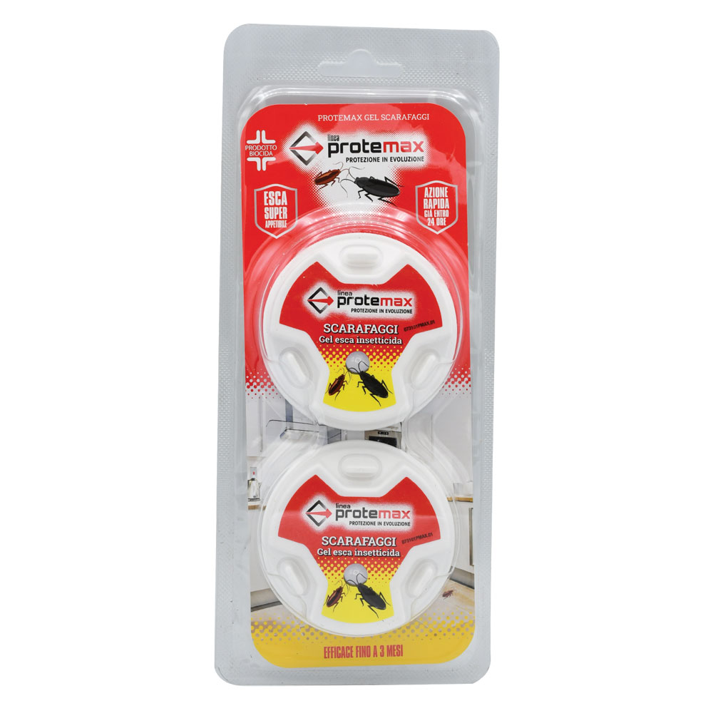Gel antiscarafaggi in trappola confezione 2 pezzi Protemax