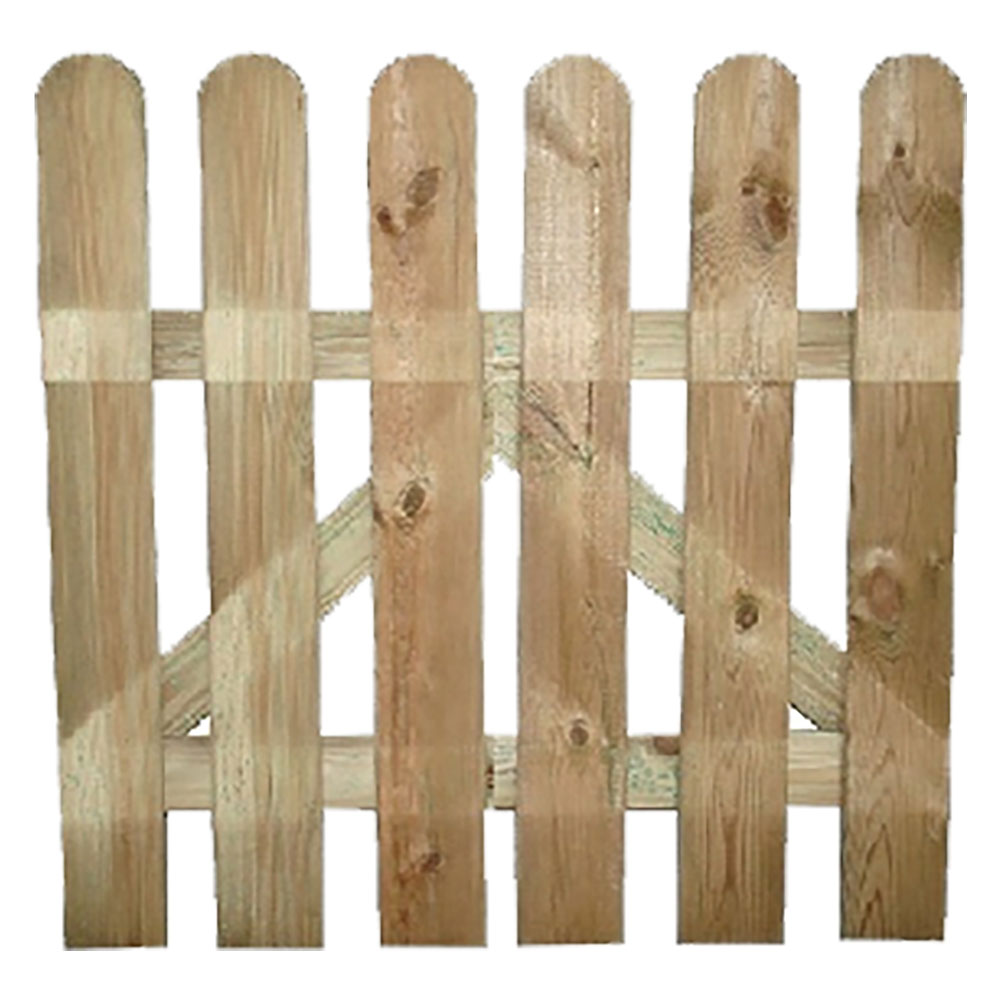 Cancello in legno ‘lamelle’ cm. 100 x h. 80 – 6 lamelle 15 x 90 mm Senza marca