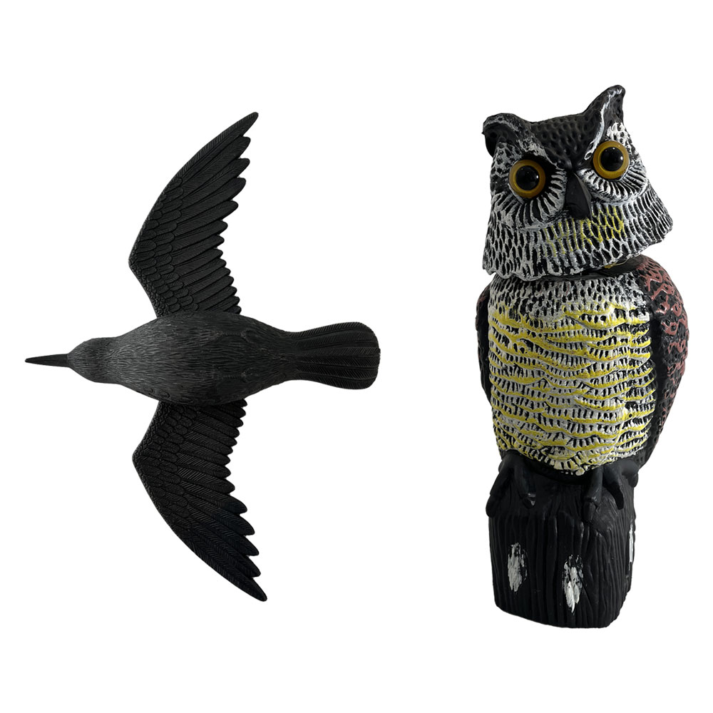 Statuetta scaccia volatili a forma animale corvo in volo – cm 41 x 56 Lif