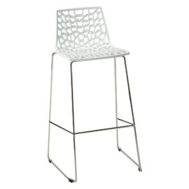 Sedia sgabello in metallo / plastica 'spider' seduta nera Grandsoleil