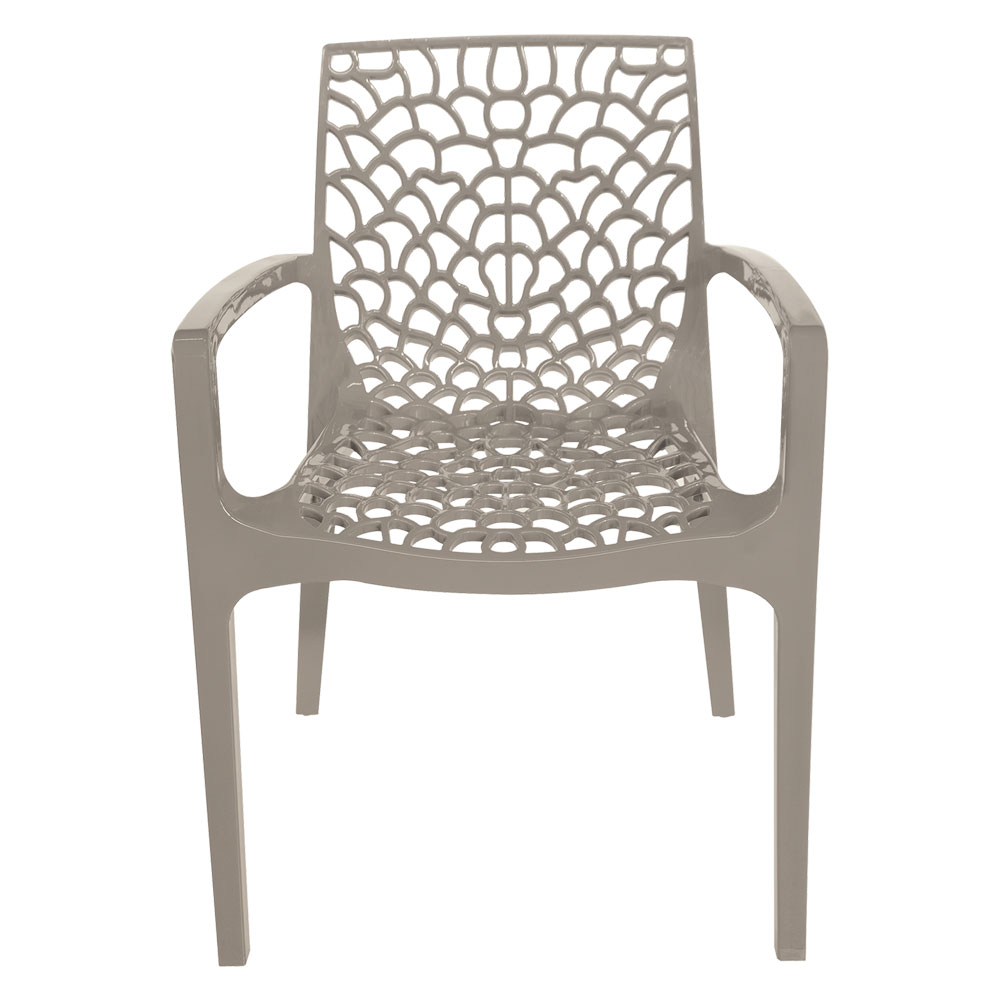 Sedia in polipropilene con braccioli ‘gruvyer’ antracite Grandsoleil