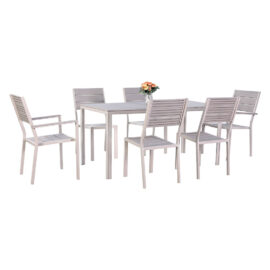 Set giardino in acciaio 'assos' colore beige Lif